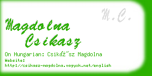 magdolna csikasz business card